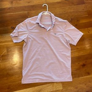 MEDIUM VINEYARD VINES RED STRIPE POLO!!